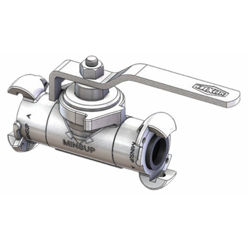MINSUP Econovalve Ball Valve 1" SGI Nitrile A - Type x A - Type - Hose Factory