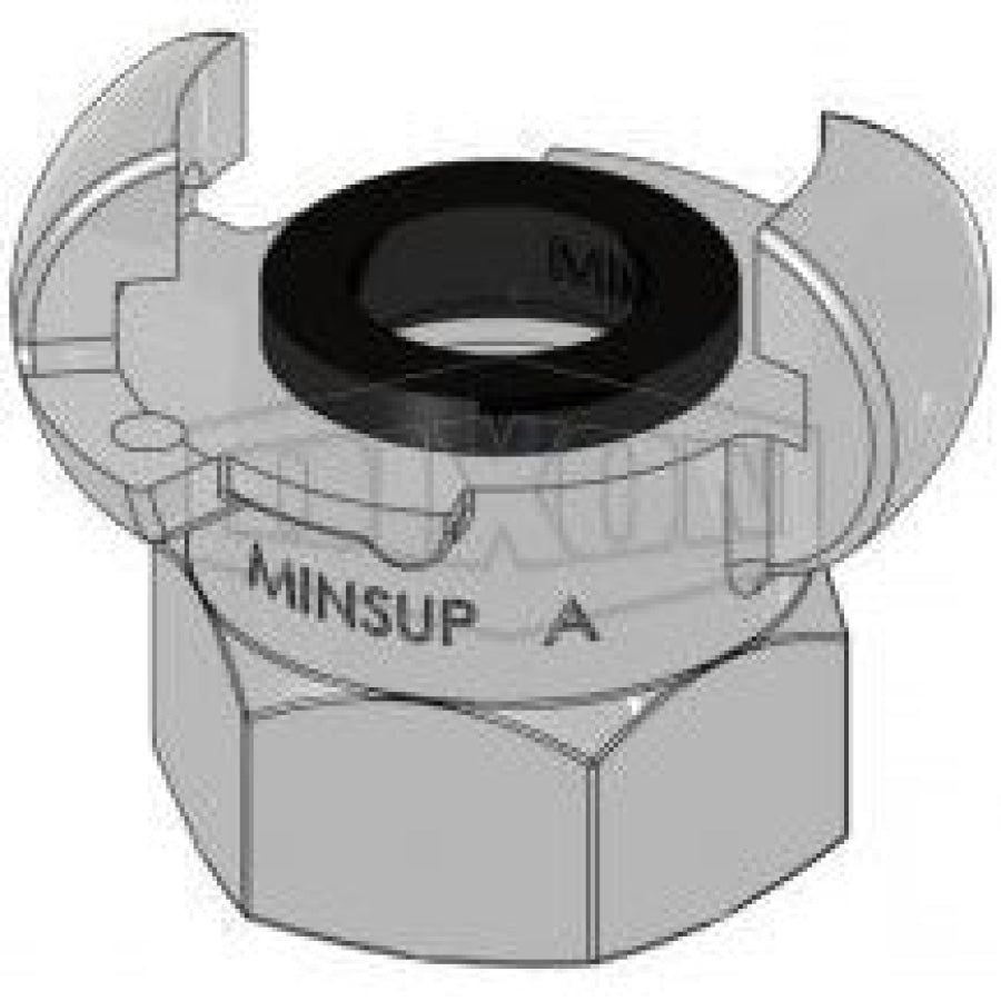 Minsup Type A Bellow Seal Claw Coupling Female Bsp 10Mm / Sg Iron 500 Psi Fittings
