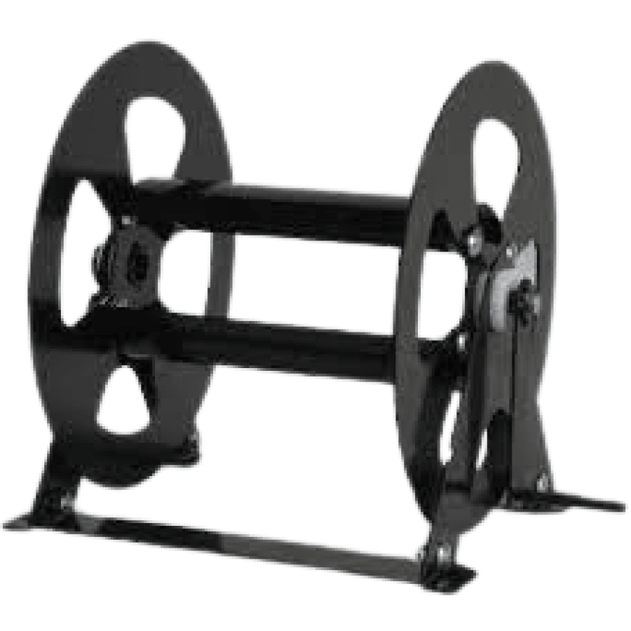 Mountable Hose Reel Black Heavy Duty Powder Coated Steel Made in Australia - Hose Factory