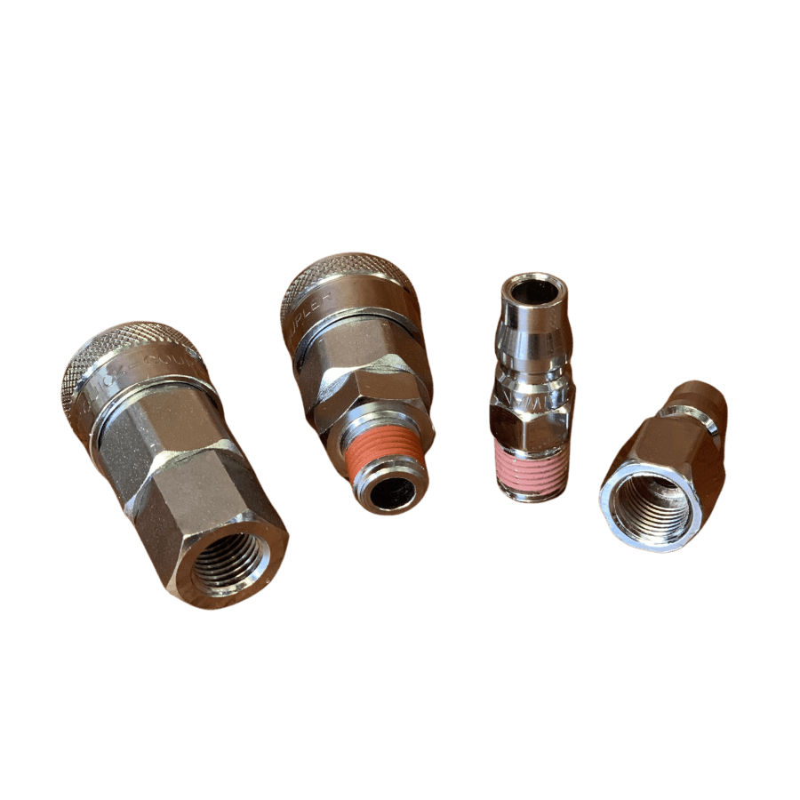 NITTO Style One Touch Male x Female Couplers and Adaptors 1/4” BSB (4 Piece) - Hose Factory