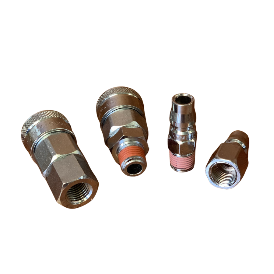 Nitto Style One Touch Male / Female Couplers And Adaptors 1/4 Bsb (4 Piece) Fittings