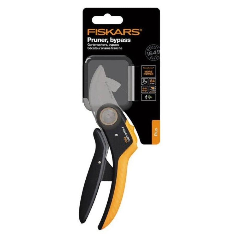 Fiskars Plus 24Mm Powerlever Bypass Pruner P721 Hand Tools