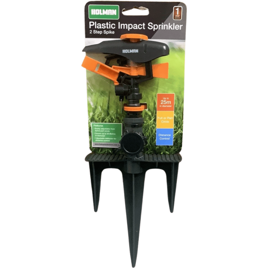 Plastic Impact Sprinkler on 2 Step Spike 12mm Clearance Sale - Hose Factory