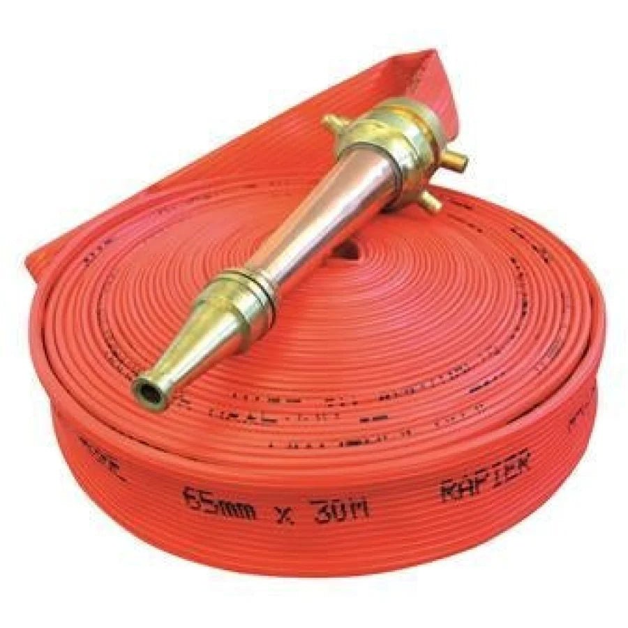 Rapier Heavy Duty Red Layflat Fire Hose Odd Lengths CLEARANCE STOCK Made in Australia - Hose Factory