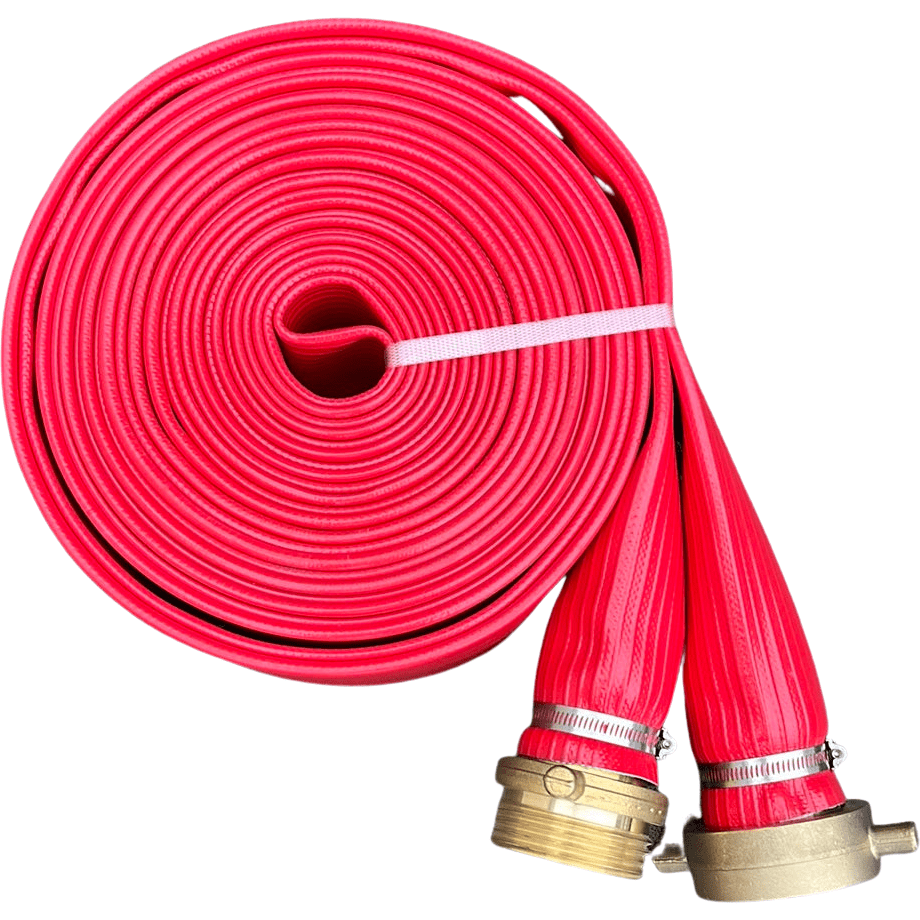 Rapier Heavy Duty Red Layflat Fire Hose with MFB Male & Female Set - Hose Factory