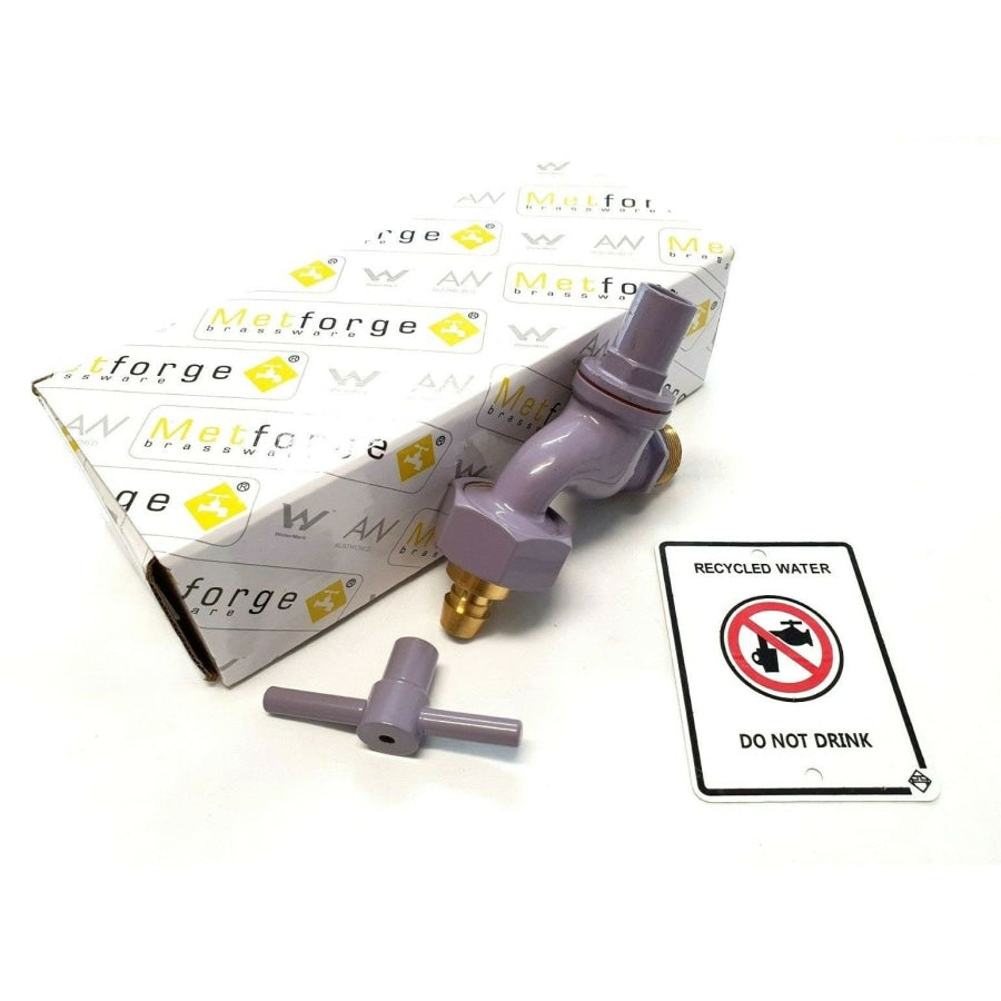 Hose Cock Kit Recycled Water Lilac Tap 20Mm X 25Mm Nsw Fittings