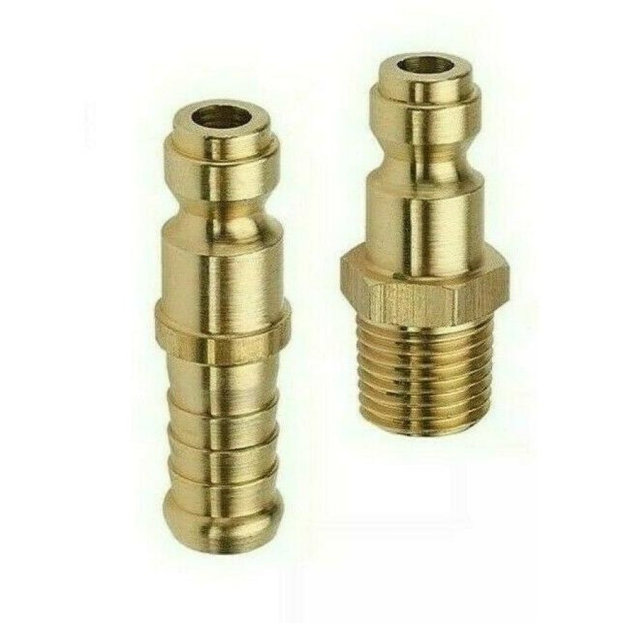 RYCO Style 200 Series Brass 1/4" Male Adaptor &amp; Male Fitting 3/8" Hose Barb - Hose Factory