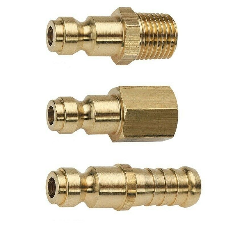 RYCO Style 200 Series Brass 1/4" Male & Female Adaptor & Male Fitting 3/8" Hose Barb - Hose Factory