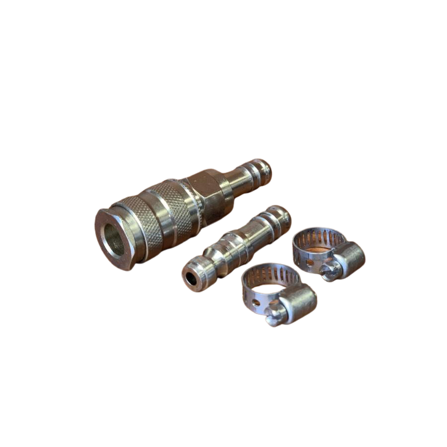 Ryco Style Coupler And Male Adaptor 10Mm Barb With Ss Clamps Fittings