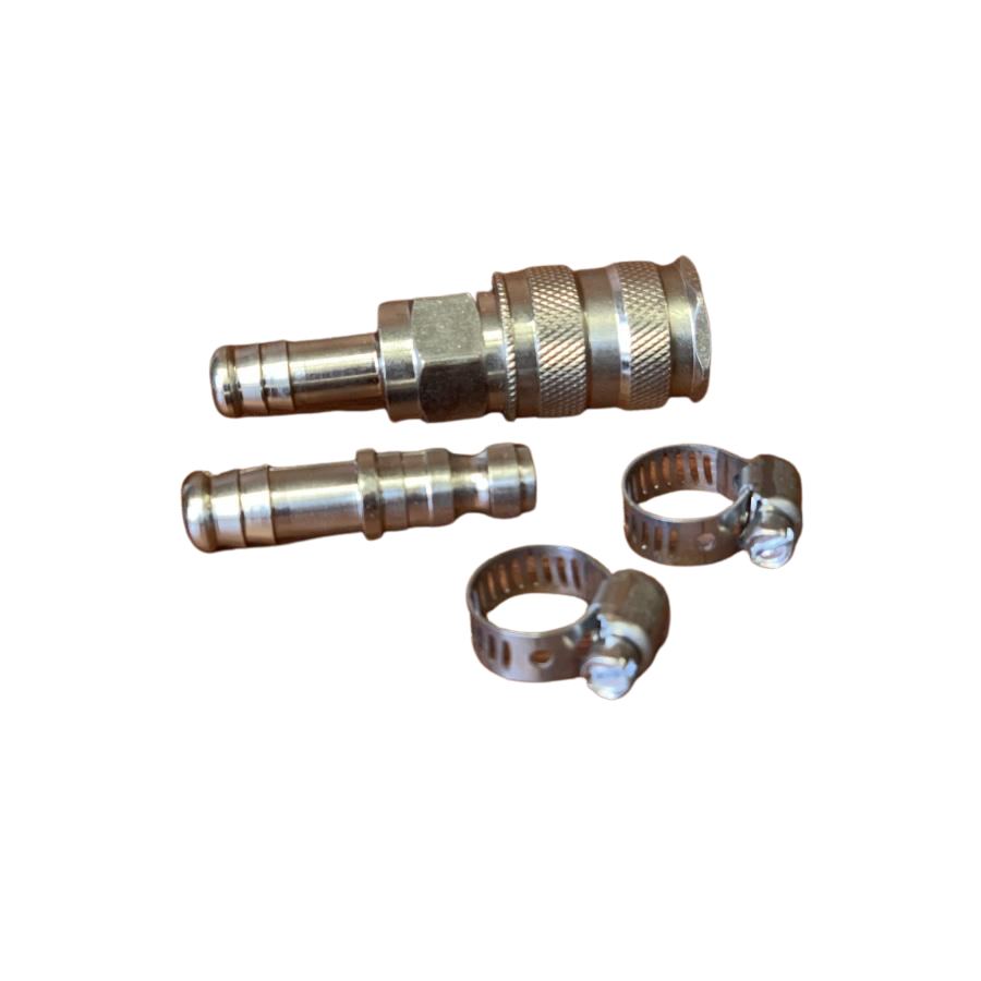 Ryco Style Coupler And Male Adaptor 10Mm Barb With Ss Clamps 3/8 - Fittings