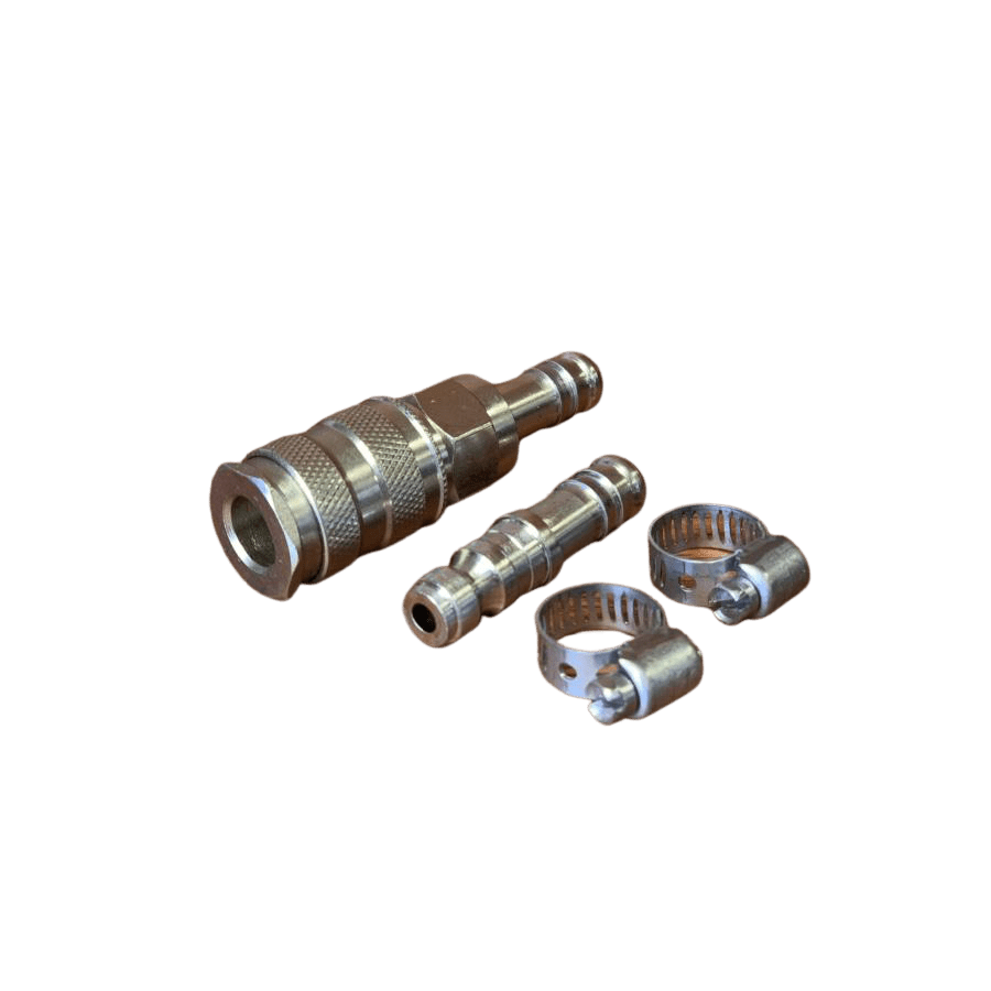 Ryco Style One Touch Coupler and Male Adaptor 10mm Barb with SS Clamps - Hose Factory