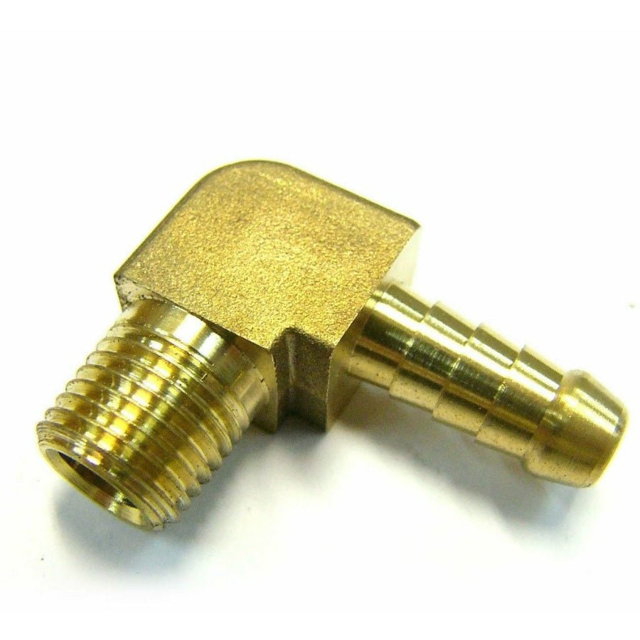 Solid Brass Male Barb Elbow Hose Tail BSP - Hose Factory