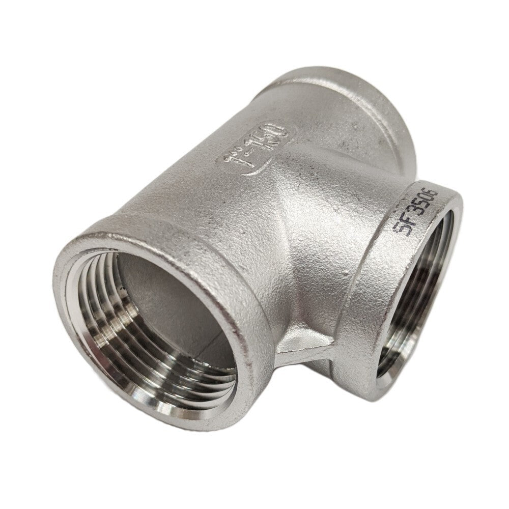 Stainless Steel 316 Equal Tee Piece BSP Thread - Hose Factory