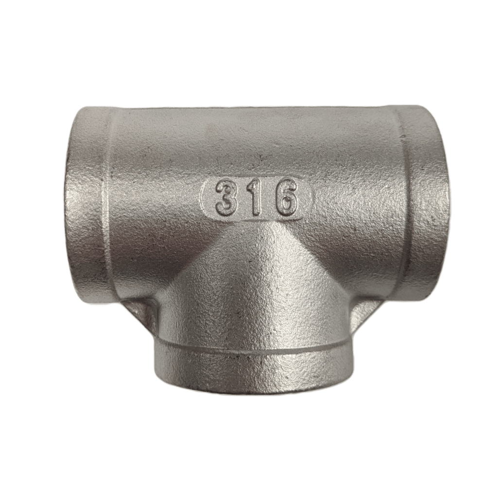 Stainless Steel 316 Equal Tee Piece BSP Thread - Hose Factory