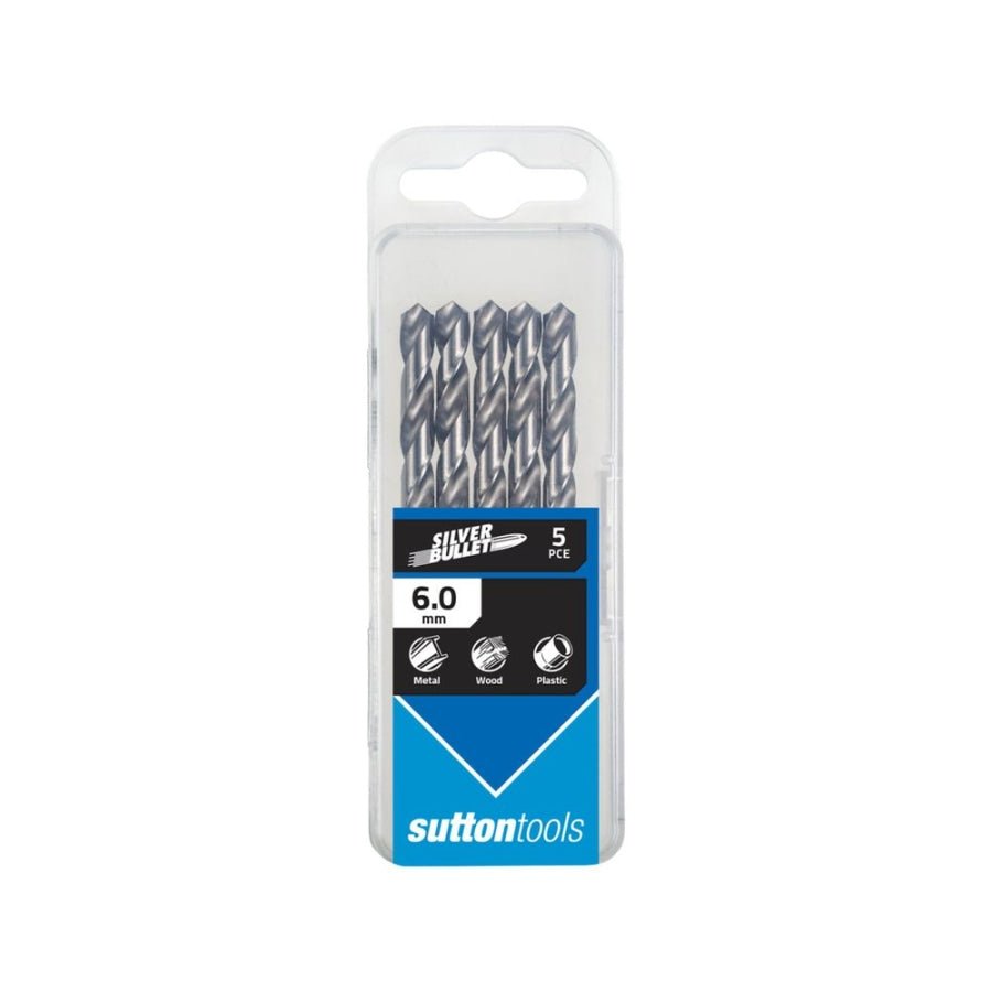 Sutton Tools 6mm Metric HSS Jobber Drill Bit - 5 Pack D1040600 - Hose Factory