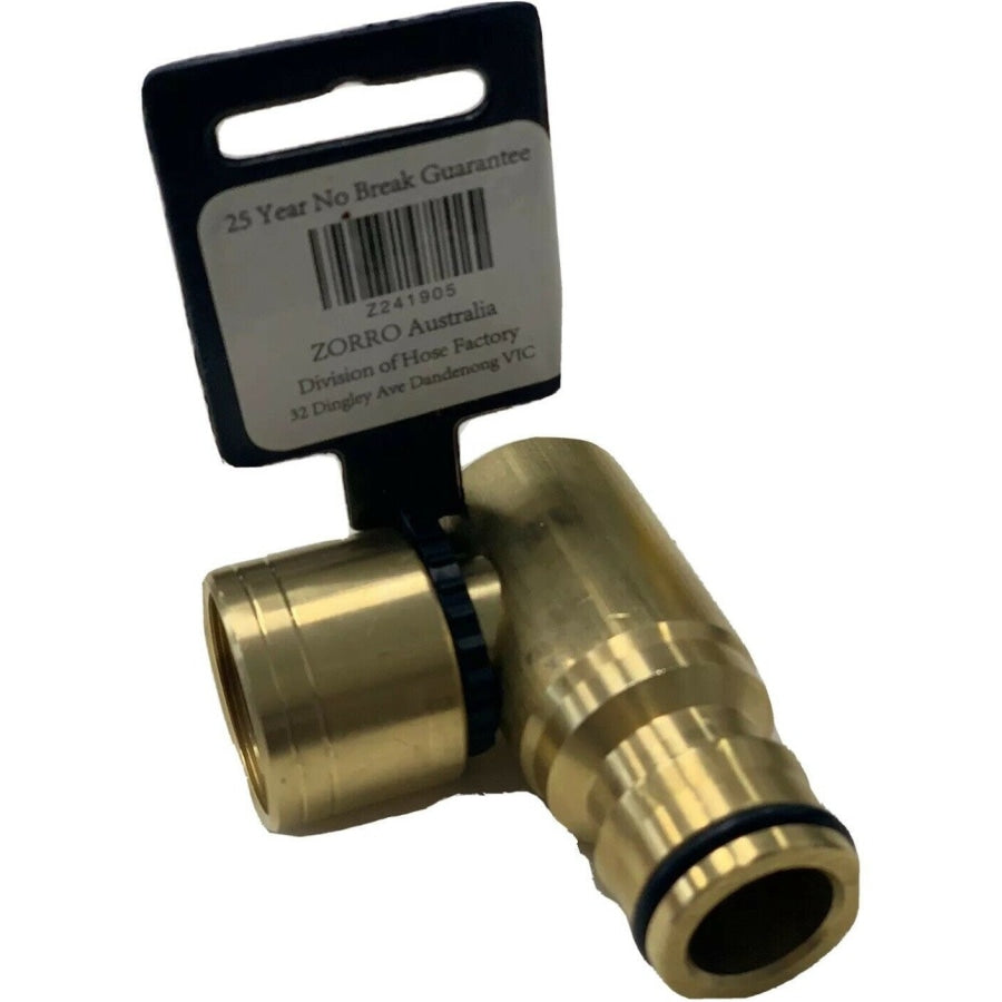 ZORRO Brass Swivel Garden Water Tap Adaptor Hose Connector - Hose