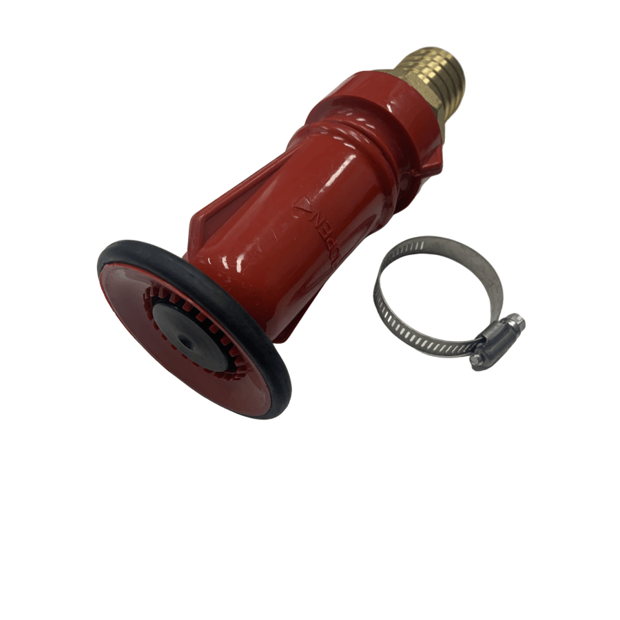 TRUDESIGN Power Jet Spray Fire Nozzle with Brass Director &amp; Clamp - Hose Factory