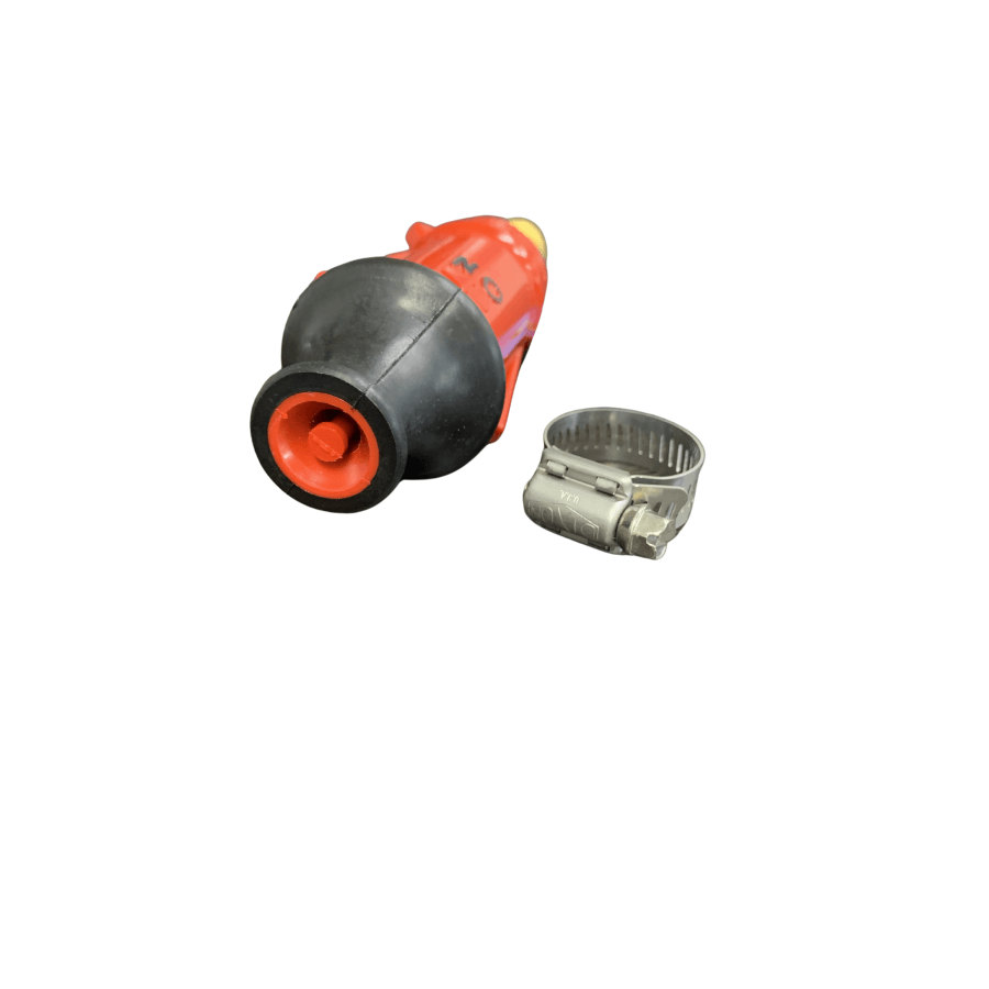 TRUDESIGN Red Hose Reel Fire Nozzle Brass Director & Clamp - Hose Factory
