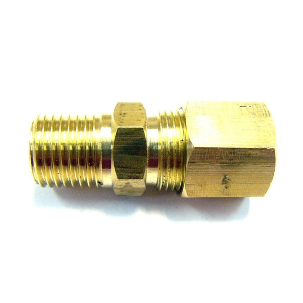 Brass 3/8 Female Compression X 1/4 Male Compression Adapter