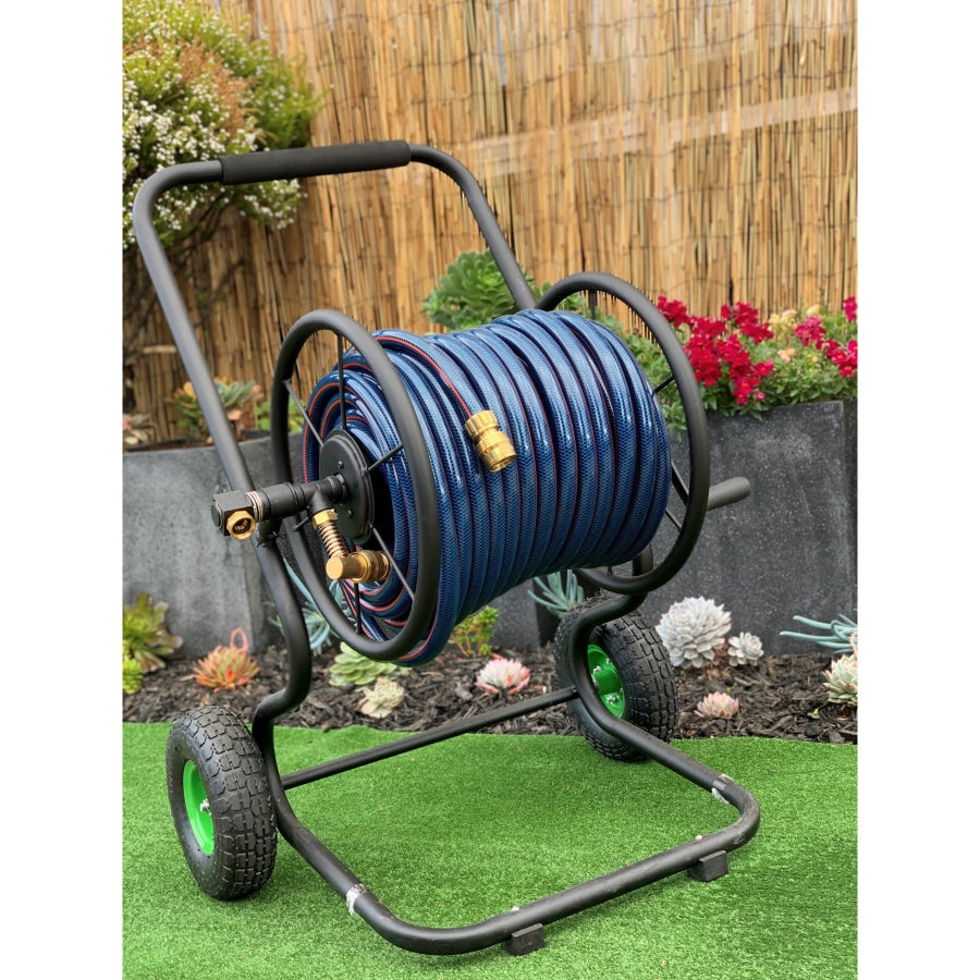 HOSE FACTORY Ozflex Garden Hose with ZORRO Cart & Brass Fittings