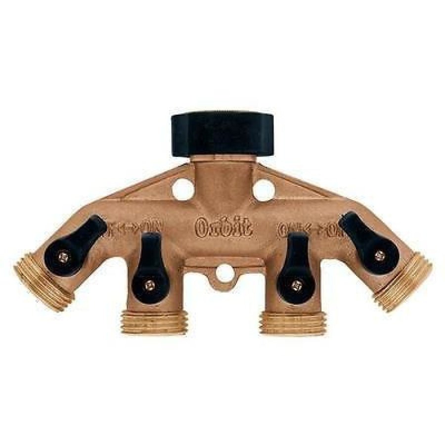 ZORRO 4 Way Brass Tap Manifold 20mm BSP
