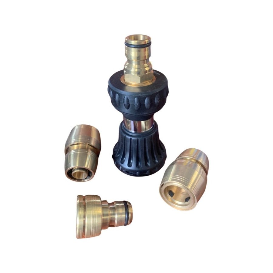 ZORRO Brass Fittings Set with Twist Fire Nozzle - Hose Factory