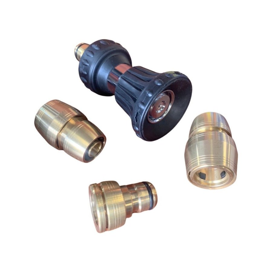 ZORRO Brass Fittings Set with Twist Fire Nozzle - Hose Factory