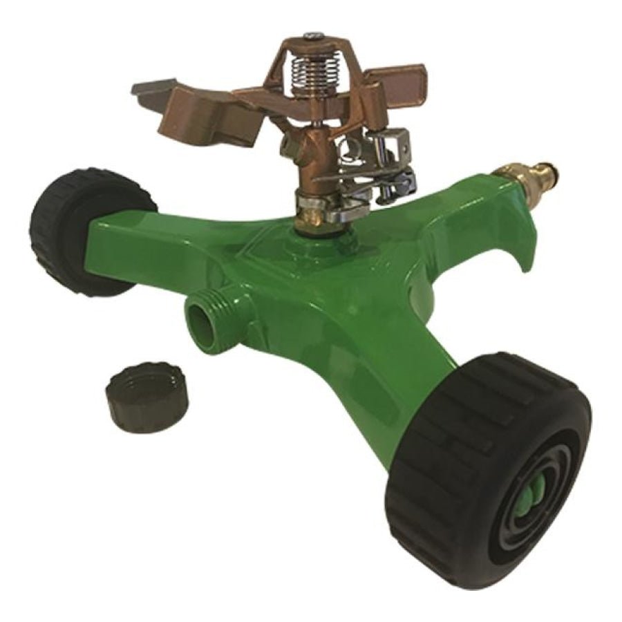 ZORRO Brass Impact Sprinkler With Metal Base on wheels 12mm - Hose Factory