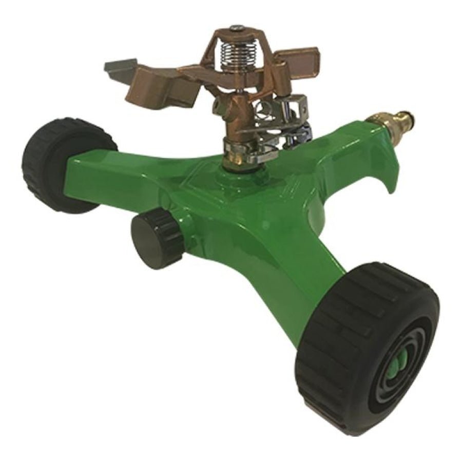 ZORRO Brass Impact Sprinkler With Metal Base on wheels 12mm - Hose Factory
