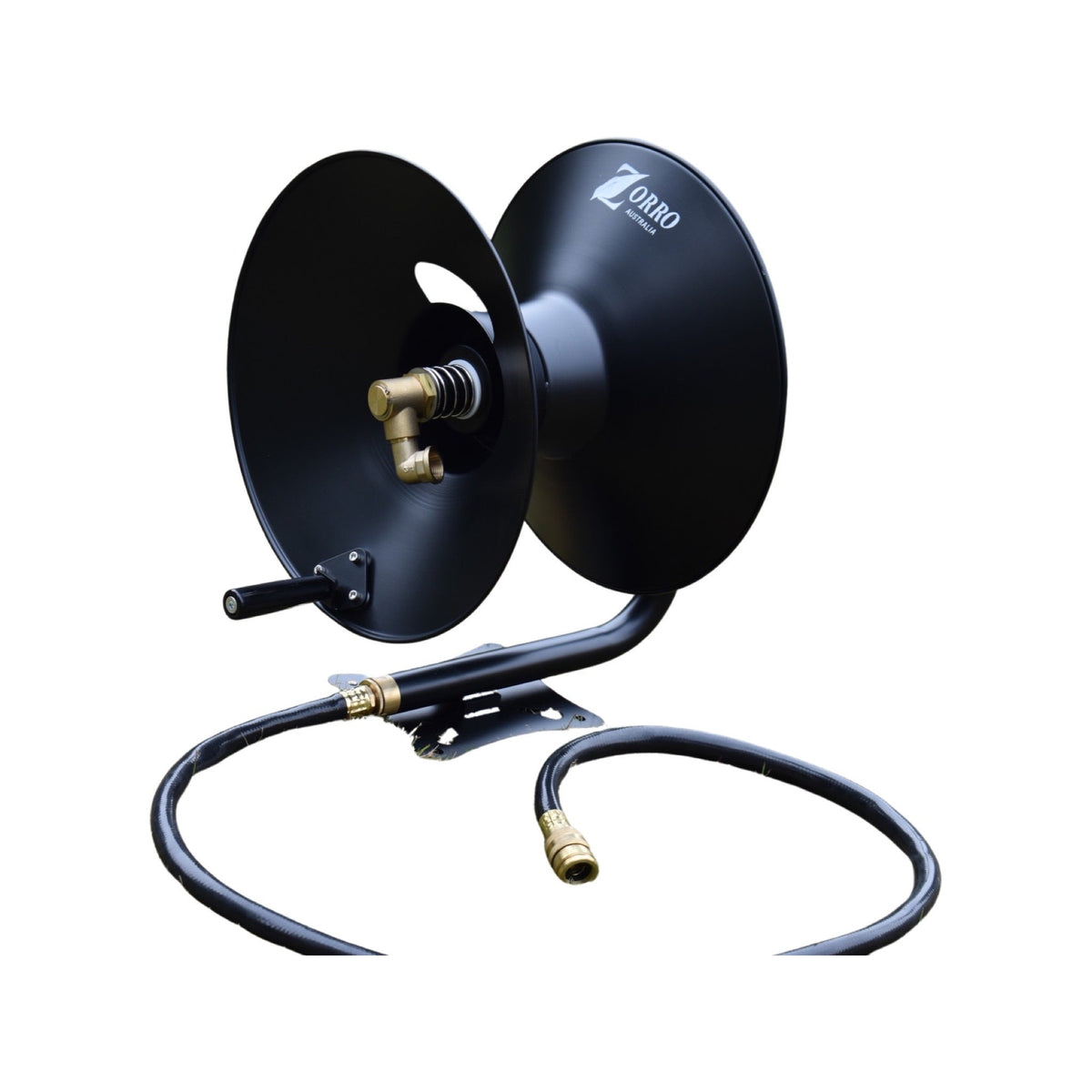 ZORRO Disc Mountable Hose Reel with Bluline Estate Washdown Hose - Hose Factory