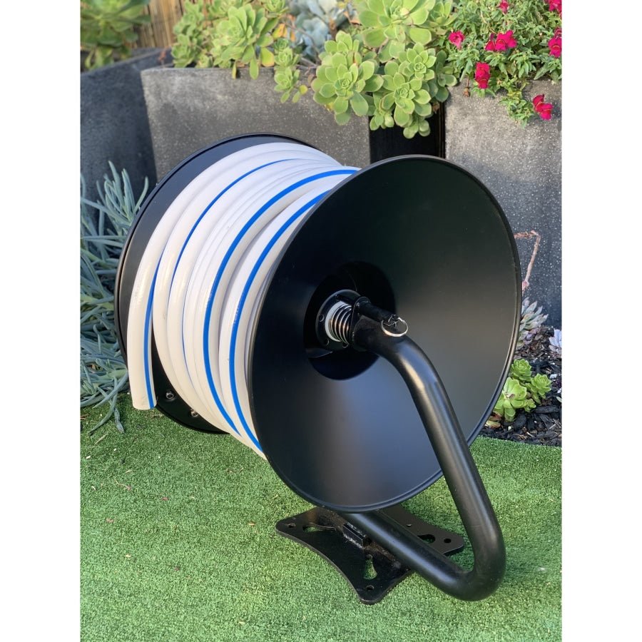 ZORRO Disc Mountable Hose Reel with Bluline Estate Washdown Hose - Hose Factory