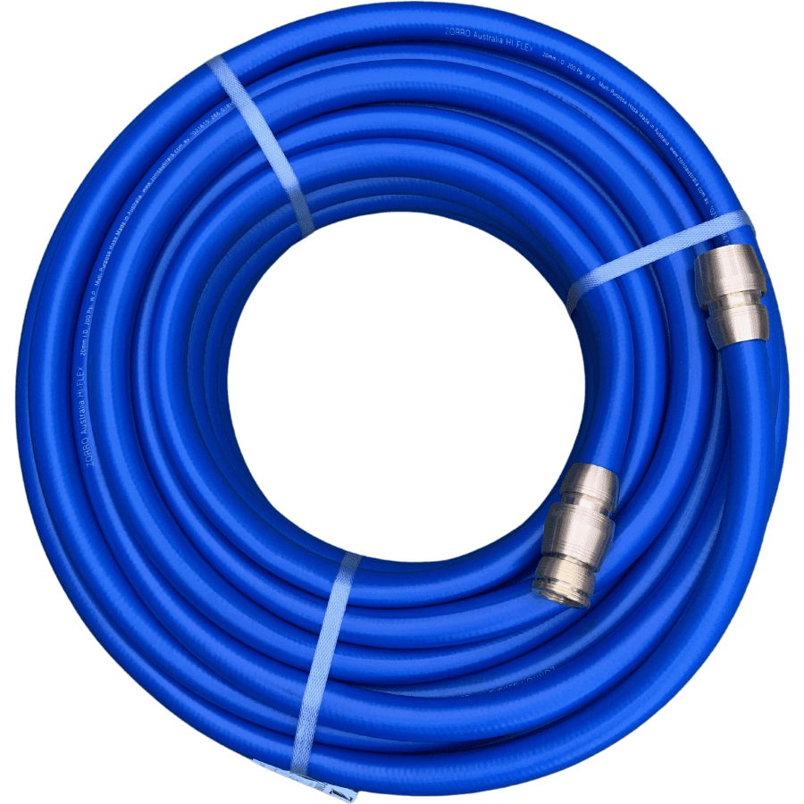 ZORRO Hi-Flex Extreamly Flexible Garden Hose with 3 Piece Brass Fittings - Hose Factory
