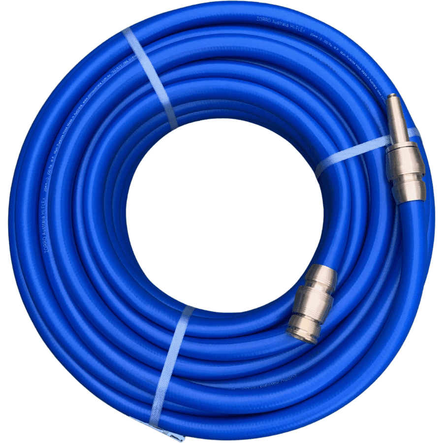 ZORRO Hi-Flex Extreamly Flexible Garden Hose with 4 Piece Brass Fittings - Hose Factory