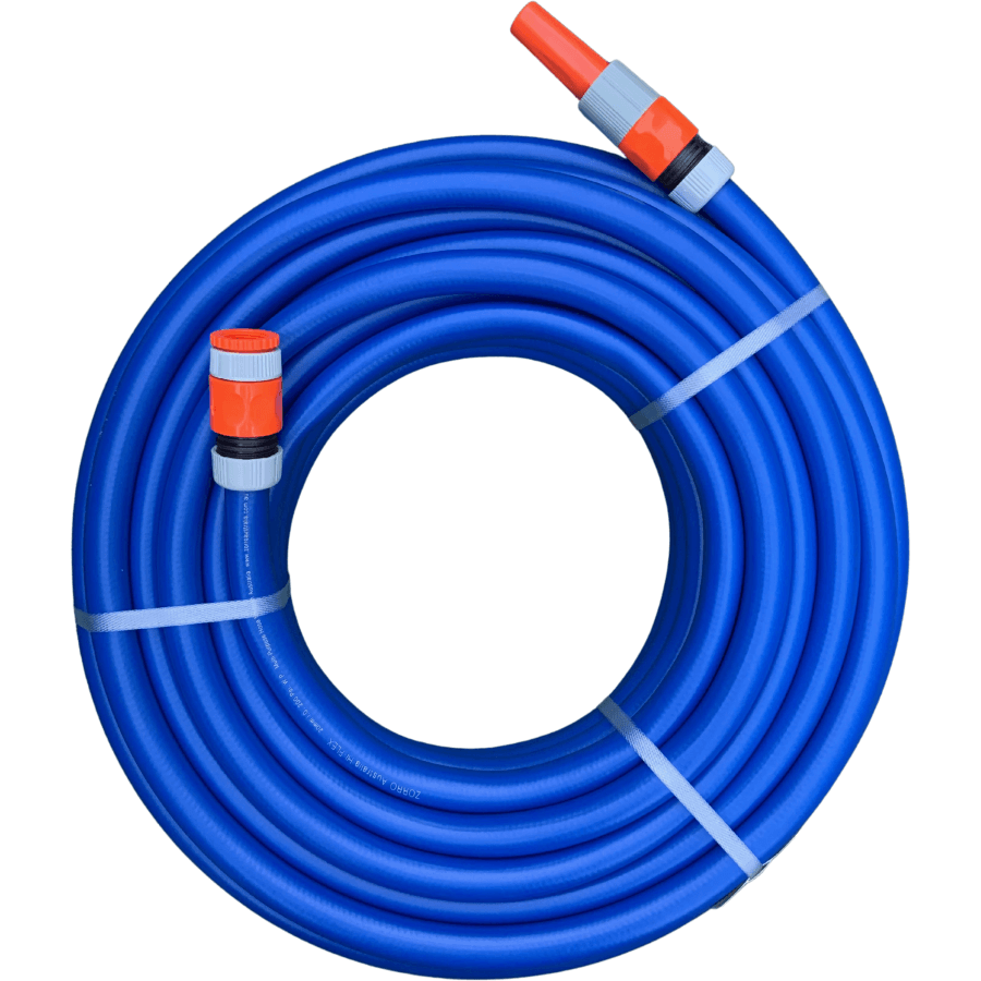 ZORRO Hi-Flex Extreamly Flexible Garden Hose with 4 Piece Plastic Fittings - Hose Factory