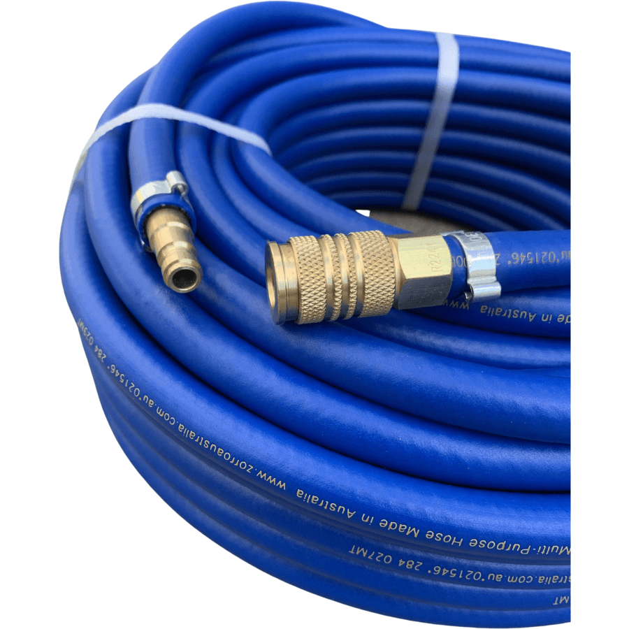 ZORRO Hi-Flex Multi-Purpose Hose with Ryco Style Fittings & Clamps - Hose Factory