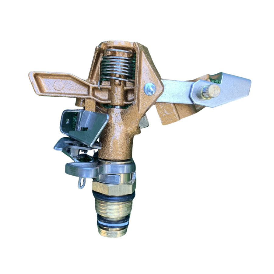 Zorro Impulse Brass Rotating Sprinkler with Heavy Duty Metal Base - Hose Factory