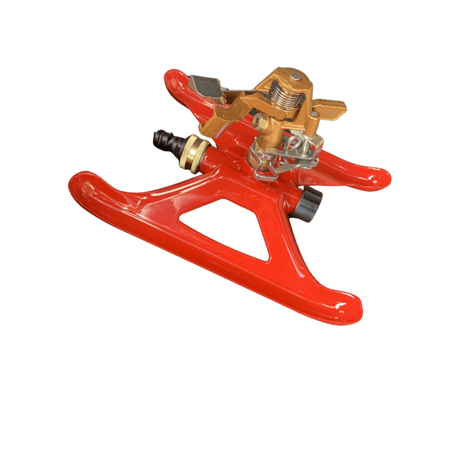 Zorro Impulse Brass Rotating Sprinkler with Heavy Duty Metal Base - Hose Factory