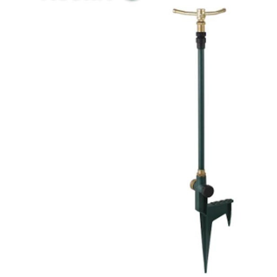 ZORRO Telescoping High Rise Brass 3 - Arm Rotary Sprinkler Step Spike 12mm - Hose Factory