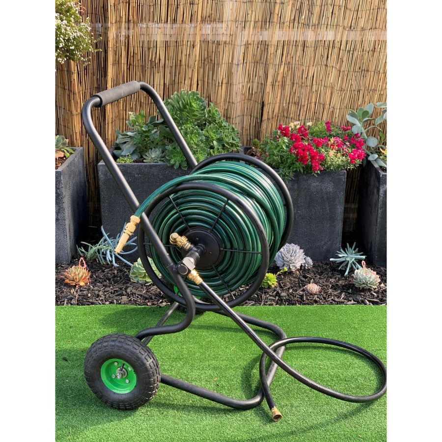 Zorro Ultimate 12mm Hose & Reel Bundle with Brass Connectors & Adjustable Brass Nozzle